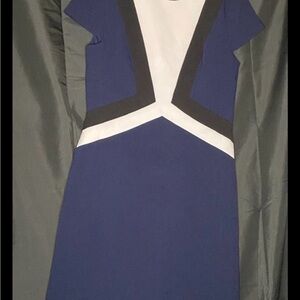 Vince Camuto Navy and White Mini Dress 4